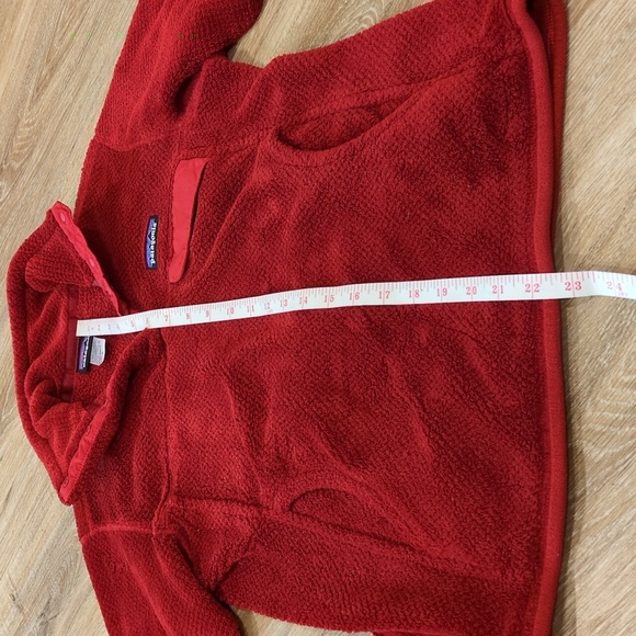 😍❤️ Patagonia Red Fleece Pullover Sweater Women's size Small 😍❤️ - Picture 10 of 11